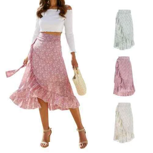 Wrap Floral Skirts for Women
