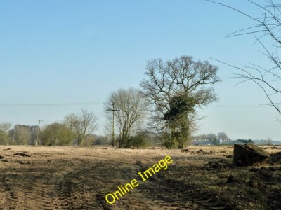 Photo 6x4 Field yet to be ploughed Gubbion's Green Signs of recent entry, c2013