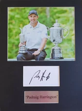 PADRAIG HARRINGTON Signed 16x12 Photo Display GOLF CHAMPION  COA