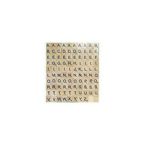 100 pietre legno nere lettere e numeri per artigianato - venditore UK - legno