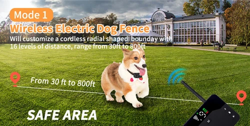 Electric Dog Fence System Wireless Hidden Pet Boundary Containment with 2 Collar - Picture 7 of 18