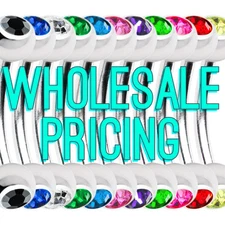 Wholesale lot 24pc.  Curved Barbells 2 jewel 14G 7/16"-11mm jewel size 5mm