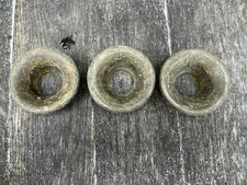 Lot (3) Vintage Brass Chandelier Light Fixture Socket Shades Parts Restore