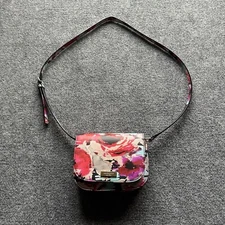 Kate Spade Handbag Womens Red Pink Floral Shoulder Strap Inside Pockets