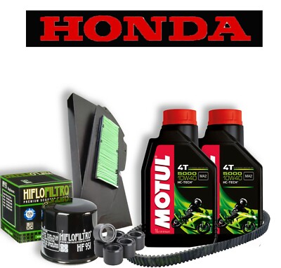 Kit Tagliando HONDA SH 300 09 Candela Filtro Aria Olio Cinghia Rulli SH300 2009 - Foto 3
