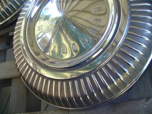 CLASSIC MERCURY COMET CYCLONE DOG DISH HUBCAPS WHEEL COVERS CENTER CAPS VINTAGE - Picture 5 of 16