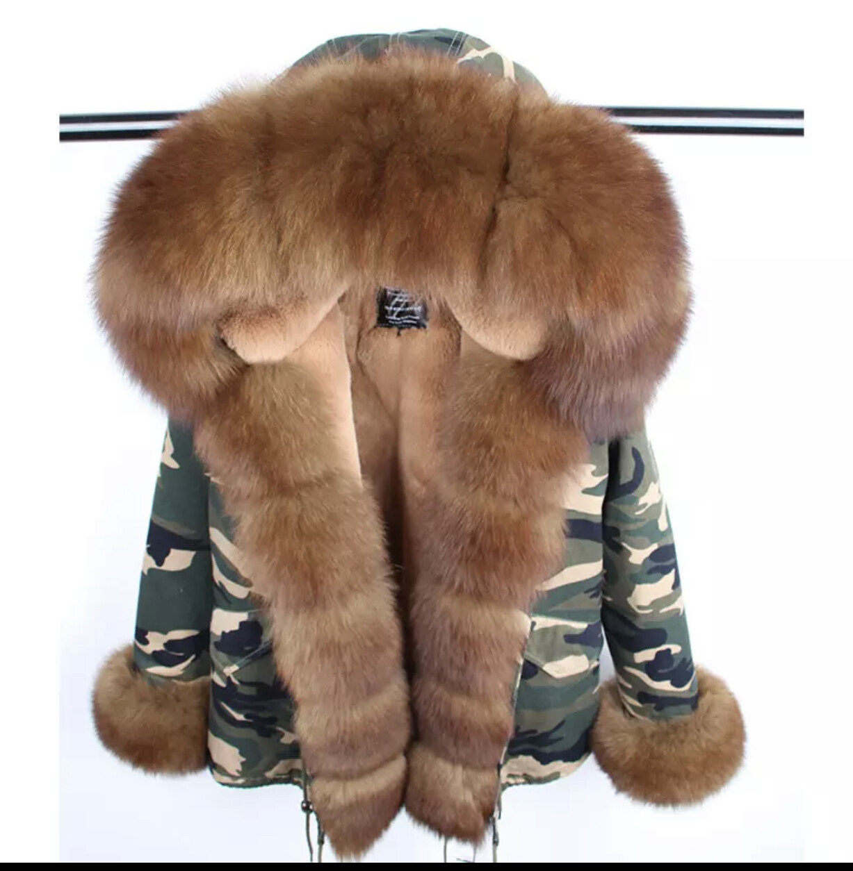 BARONE Piumino Invernale Donna Con Cappuccio In Vera Pelliccia – Parka Idrorepellente Made In Italy