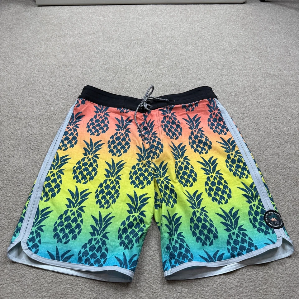 Rip Curl Mens Board Shorts Multicolor 32 Pineapple Logo Swim Trunks Mirage Adult - Image 3 of 4