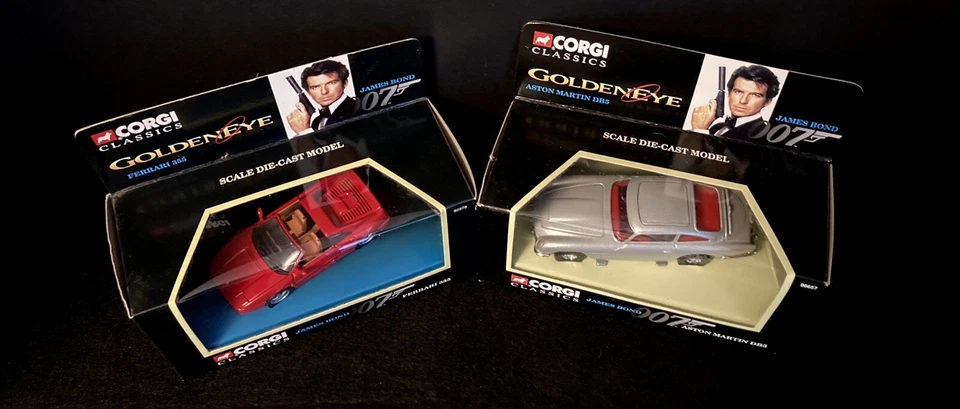 Corgi James Bond Cars Lot  1995 - Aston Martin Silver DB5 And Red Ferrari 355 - Image 4 of 4