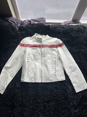 1992 Vintage Wilsons Leather Jacket Embellished Rock and Roll