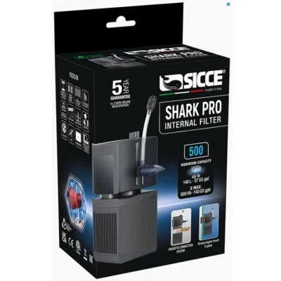 SICCE Shark PRO 500 - Innenfilter 500 l/h - 4 Watt - für Aquarien bis 140 L