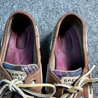 Chaussures Bateau Sperry Top-Sider Pour Femme - Taille 7 US - Marron Et Rose à Pois - Carré - Occasion