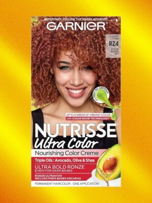 Garnier Nutrisse Nourishing Hair Color Creme, RZ4 Intense Bronze Red