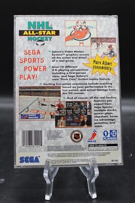 NHL All-Star Hockey (Sega Saturn) *COMPLETE IN CASE CLEANED TESTED*