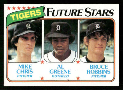 1980 Topps #666 Tigers Future Stars (Mike Chris / Al Greene / Bruce Robbins) RC