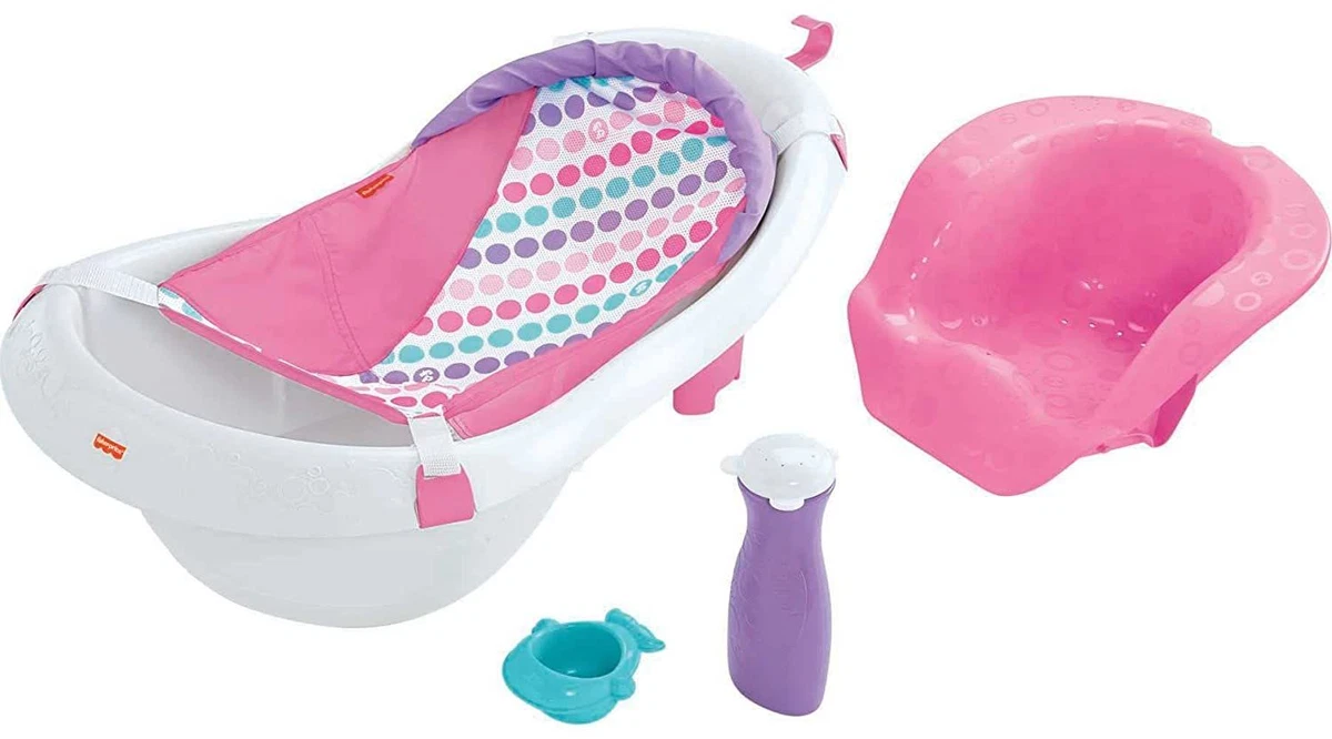 Fisher Price Baby To Toddler Bath 4 In 1 Sling N Seat Tub With