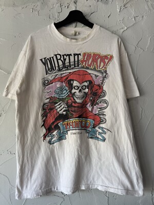 Vintage 1989 Easyriders Tattoo You Bet It Hurts Grim Reaper TShirt