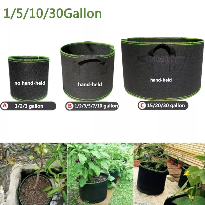 Fabric Plant Bag Grow Pots Aeration with handle 1 30 Gallon Grow