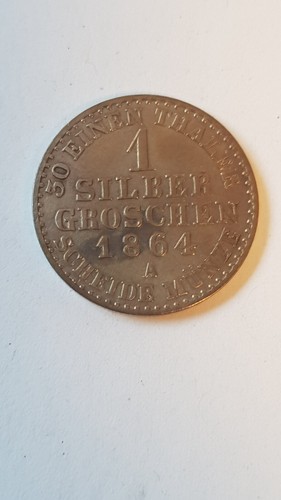 Preußen 1 Silbergroschen 1864 A Silbermünze Vorzüglich !!! - Bild 2 von 2