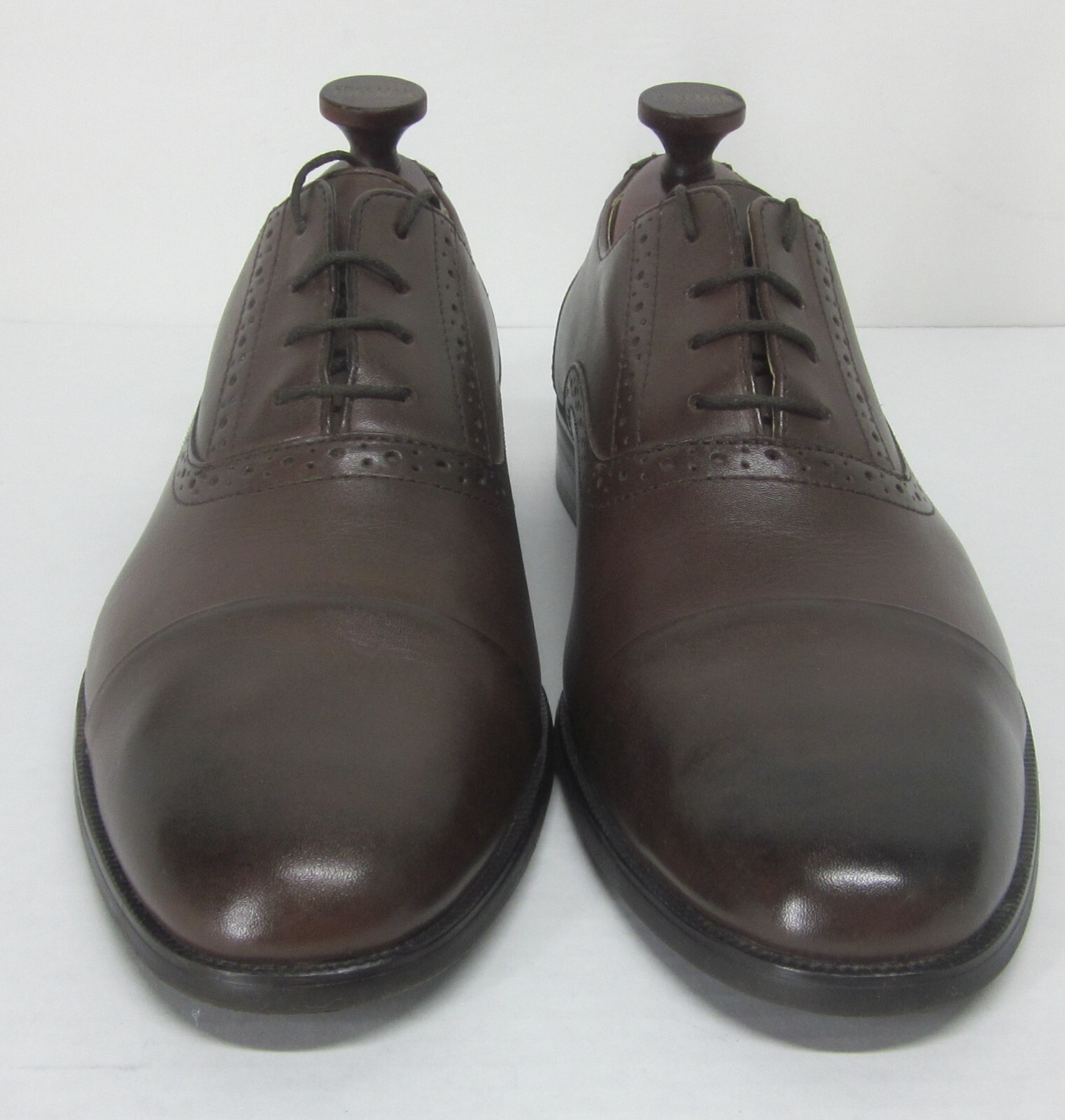 SAOLA Scarpe derby eleganti comode da uomo Penguin punta a cappuccio in pelle marrone taglia 11 Oxford