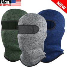 Winter Ski Mask 1 Hole Knitted Skull Balaclava Beanie Hat Men Outdoor Sports Cap