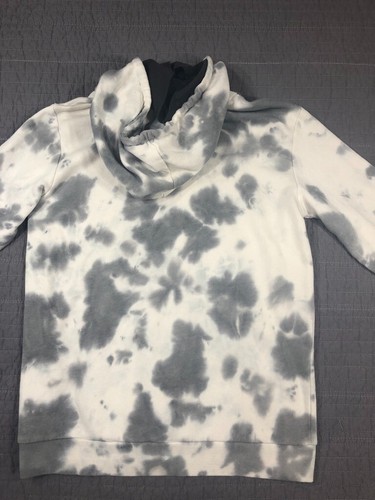 M4sk Army Sweatshirt Men Medium Gray White Tie Dye Hoodie Logo - Picture 19 of 24