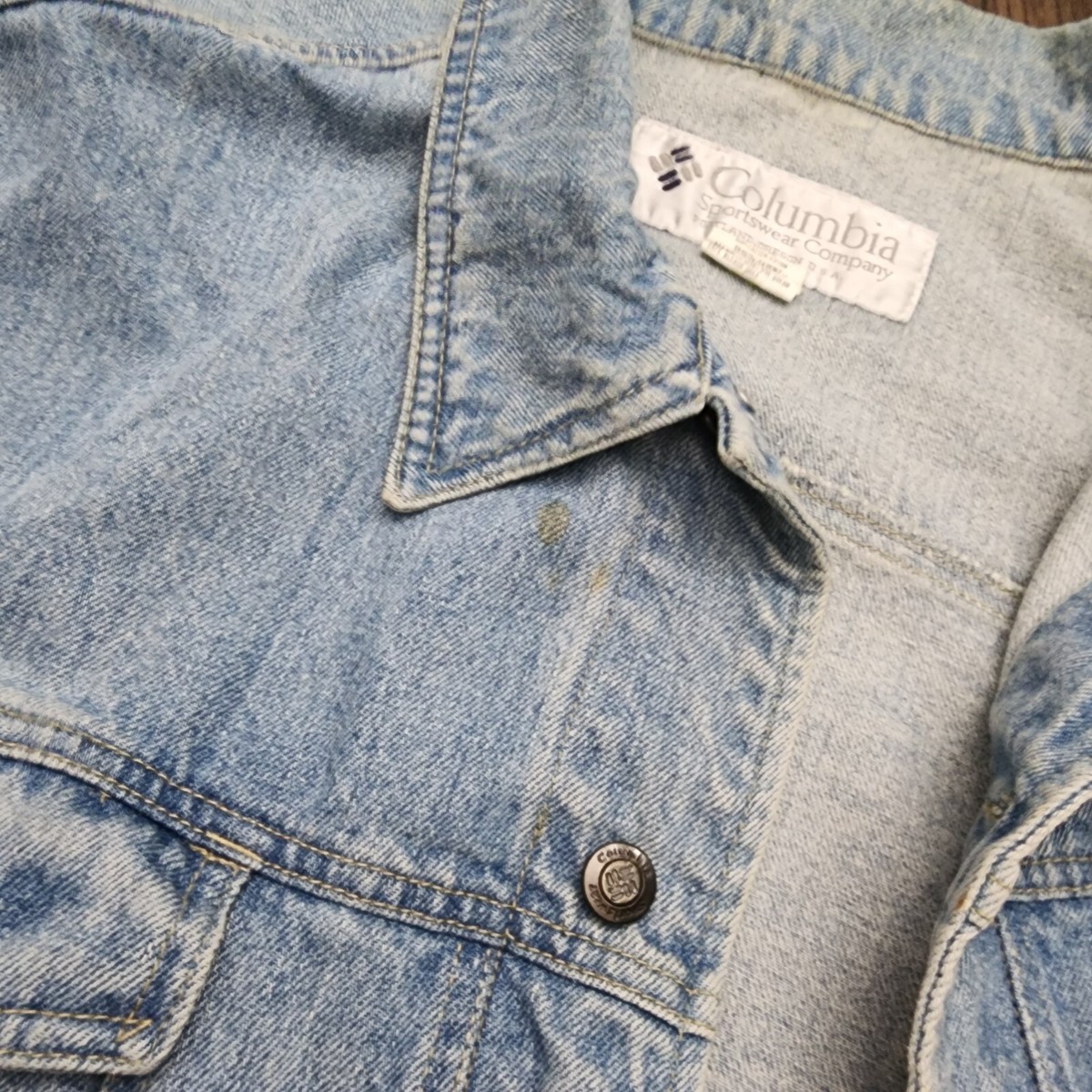 Mens XL COLUMBIA Vintage Tough Mother Jean Denim Jacket