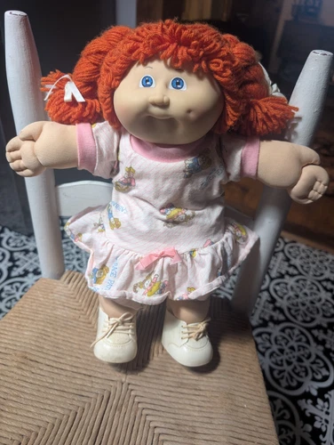 Vintage Cabbage Patch Kid Girl With Red Hair Original Cabbage Patch Outfit