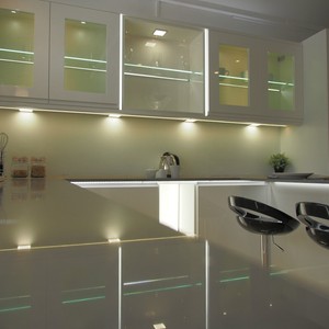 Details About Square Flat Panel Led Kitchen Under Cabinet Light Cupboard Shelf Slim Cool White