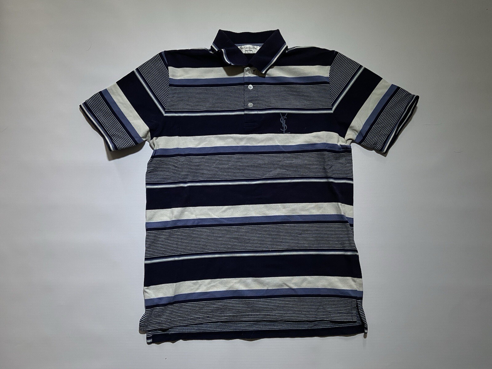 Polo vintage a righe YSL Yves Saint Laurent
