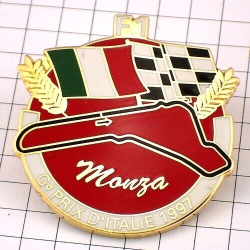 Pin Badge Monza F1 Circuit Car Race Track Italian Flag Checkered France Limited - Picture 1 of 3