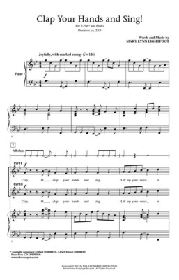 Clap Your Hands and Sing! 2-Part Mary Lynn Lightfoot
