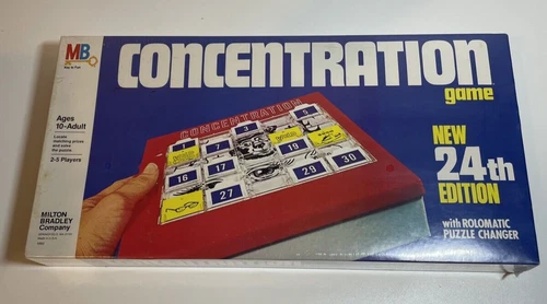 Concentration 24th Edition Vintage 1981 Factory Sealed Milton Bradley Board Game