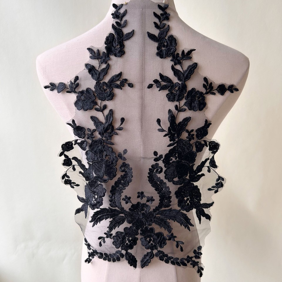 Embrodery Floral Lace Applique Bridal Lace Flower Patch Clothing ...
