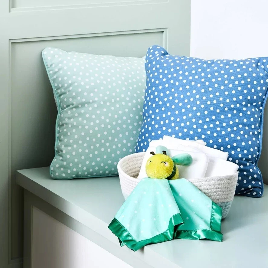 Cloud Island Bumble HONEY BEE Dots Security Blanket Lovey Baby Toy Green Yellow - Image 2 of 3