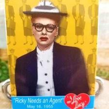 VTG I Love Lucy TV Show Fridge Magnet Ricky Needs an Agent Lucille Ball Ata Boy