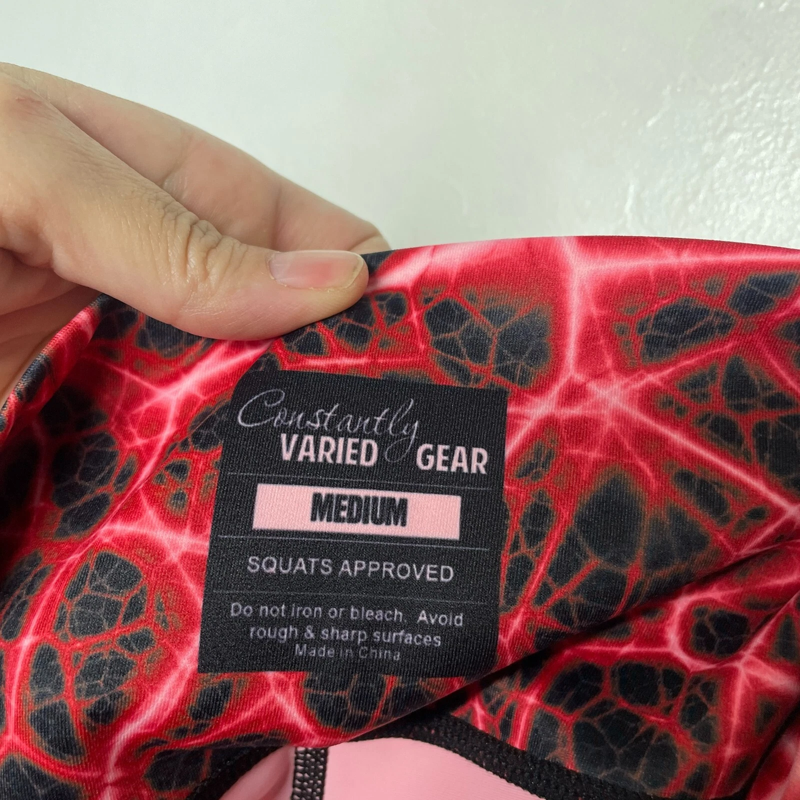 constantly-varied-gear red lightning tie dye pockets shorts