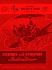 Ford Model 10-14 Lift Type Dearborn Two-way Plow Operators Assembly Manual