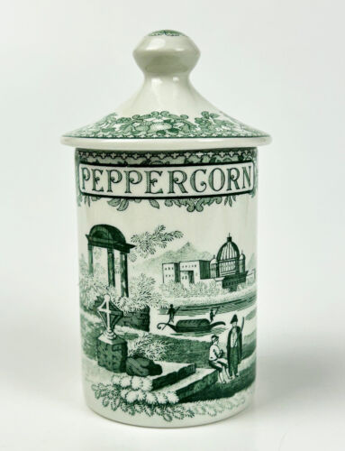 PEPPERCORN - Spode Archive Collection Green Herb Storage Jar- Antique Venetian - Picture 1 of 7