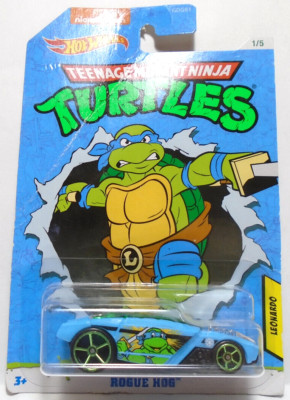2019 HOT WHEELS ROGUE HOG LEONARDO TEENAGE MUTANT NINJA TURTLES BLUE 2 3/4'' CAR