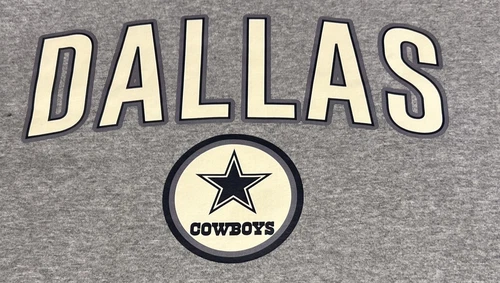 New $70 Dallas Cowboys Mens Sideline Fleece Pullover Hoodie Sweatshirt Gray M