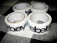 EBAY PACKING TAPE 4 ROLLS  2" x 75 Yards NAVY BLUE eBay Logo BRAND NEW Sealed   