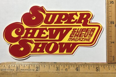 Vintage Super Chevy Show Magazine Logo Decal Toolbox Sticker Hot Rod NHRA Racing