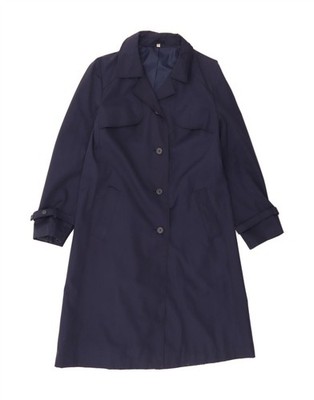 GALLERY Damen Trenchcoat IT 42 Medium Navy Blau Polyester KK05