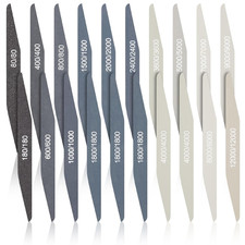 20 Pcs Sanding Sticks for Plastic Models Polishing Sticks Assorted Metal and Woo