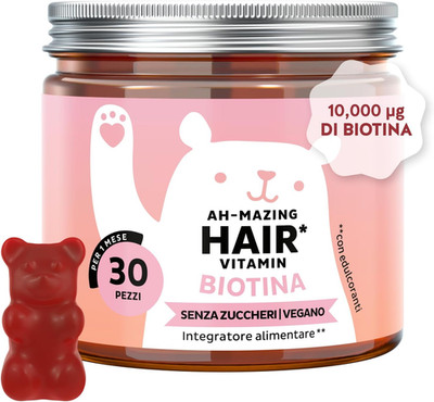 Biotina Gummies Ah-Mazing Hair   Integratori per Capelli   Formula Potenziata  