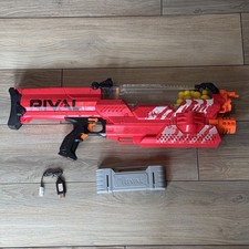 NERF Rival Nemesis MXVII-10K Red Motorized Blaster Tested Rechargeable Battery
