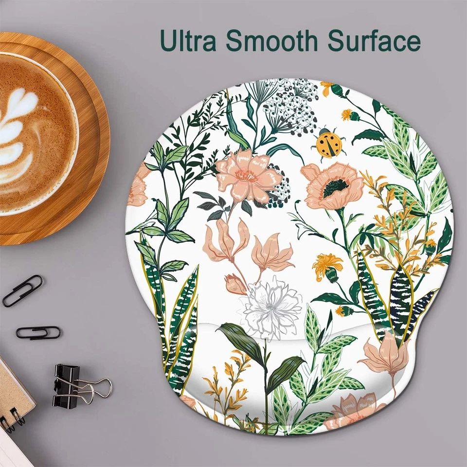 [30% Larger Ergonomic Mouse Pad with Wrist Rest Support with Coaster with Non-Sl - Image 3 of 4