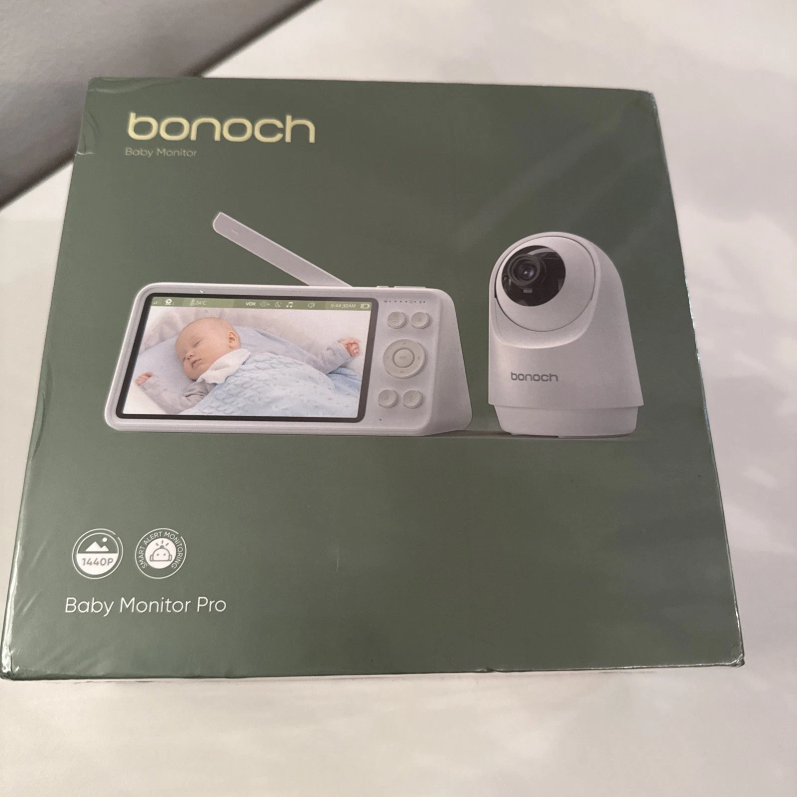Bonoch 5.5” 1440p Baby Monitor Camera Audio No WiFi 240h Battery Cry Detect