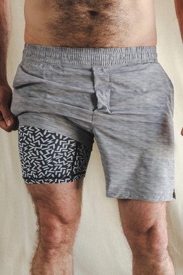 The Junk Trunks | Grey Ball Hammock  7 Inch Athletic Shorts